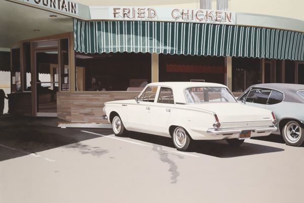 Robert Bechtle. '64 Valiant: Art Print on Canvas - Robert Bechtle. '64 Valiant