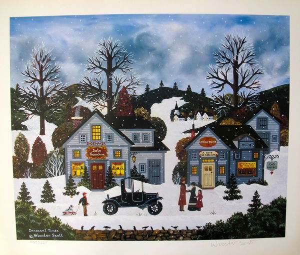Jane Wooster Scott: Jane Wooster Scott Innocent Times Hand Signed Limited Ed. Lithograph
