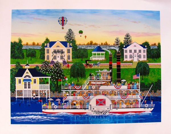 Jane Wooster Scott: Jane Wooster Scott In The Heart Of Dixie Hand Signed Limited Edition Serigraph