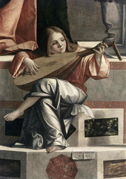 Vittore Carpaccio - Child With A Lute: Vittore Carpaccio - Child With A Lute Size: 25 3/8 X 36 In. - This Is A Gallery Stretched Giclee Print On Canvas. The Piece Was Printed On High Quality Artist Grade 350 Gsm, Acid-free, Archival Canvas