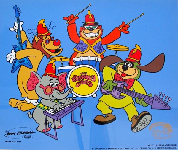 Cartoon Sericel: Hanna-barbera The Banana Splits "Tra La La” Animation Sericel