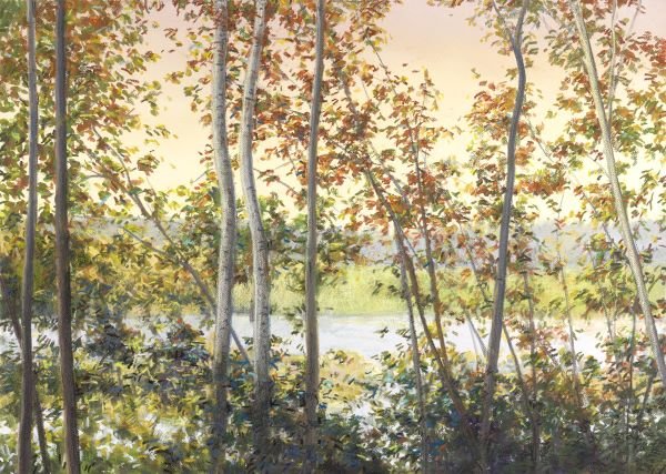 Elissa Gore. Autumn Shady: Art Print on Canvas - Elissa Gore. Autumn Shady