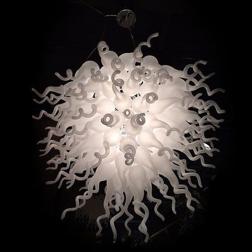 Frosted Blown GlassChandelier (1 of 1)