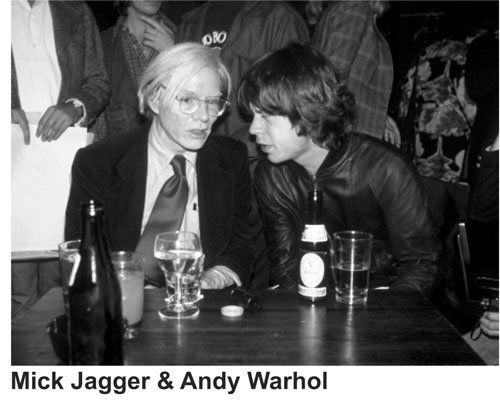 Richard Aaron Mick Jagger & Andy Warhol: Richard Aaron Mick Jagger & Andy Warhol 35 x 28, Rolled Canvas