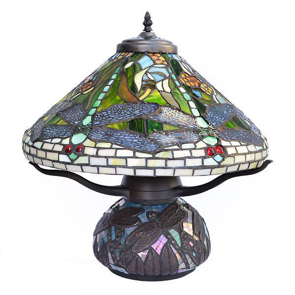 Dragonfly Mosaic Lamp (1 of 1)