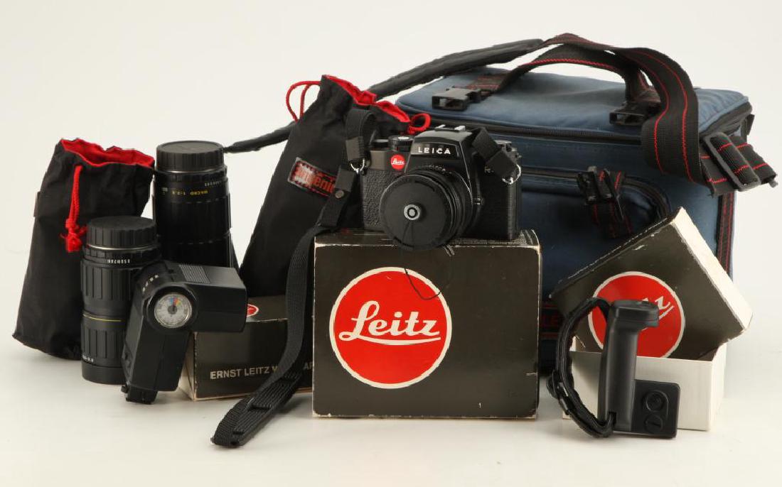 LEICA R4 CAMERA (2) ANGENIEUX LENSES & ACCESSORIES (1 of 9)