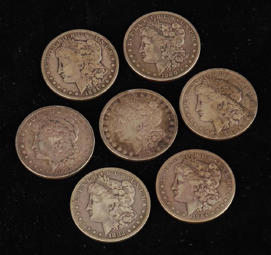 (7) MORGAN SILVER DOLLARS 1879-1900 (1 of 7)