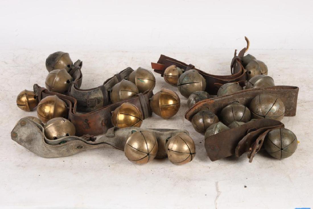 (6) ANTIQUE RUMP STRAP SLEIGH BELLS (1 of 7)