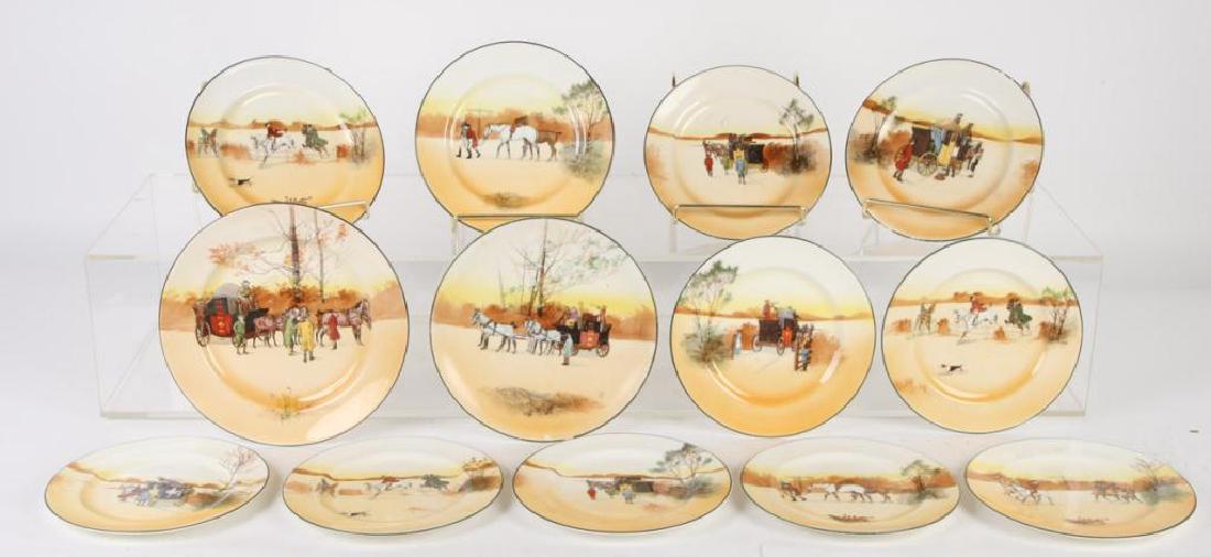 (13) ROYAL DOULTON PLATES WITH COACHING SCENES (1 of 9)