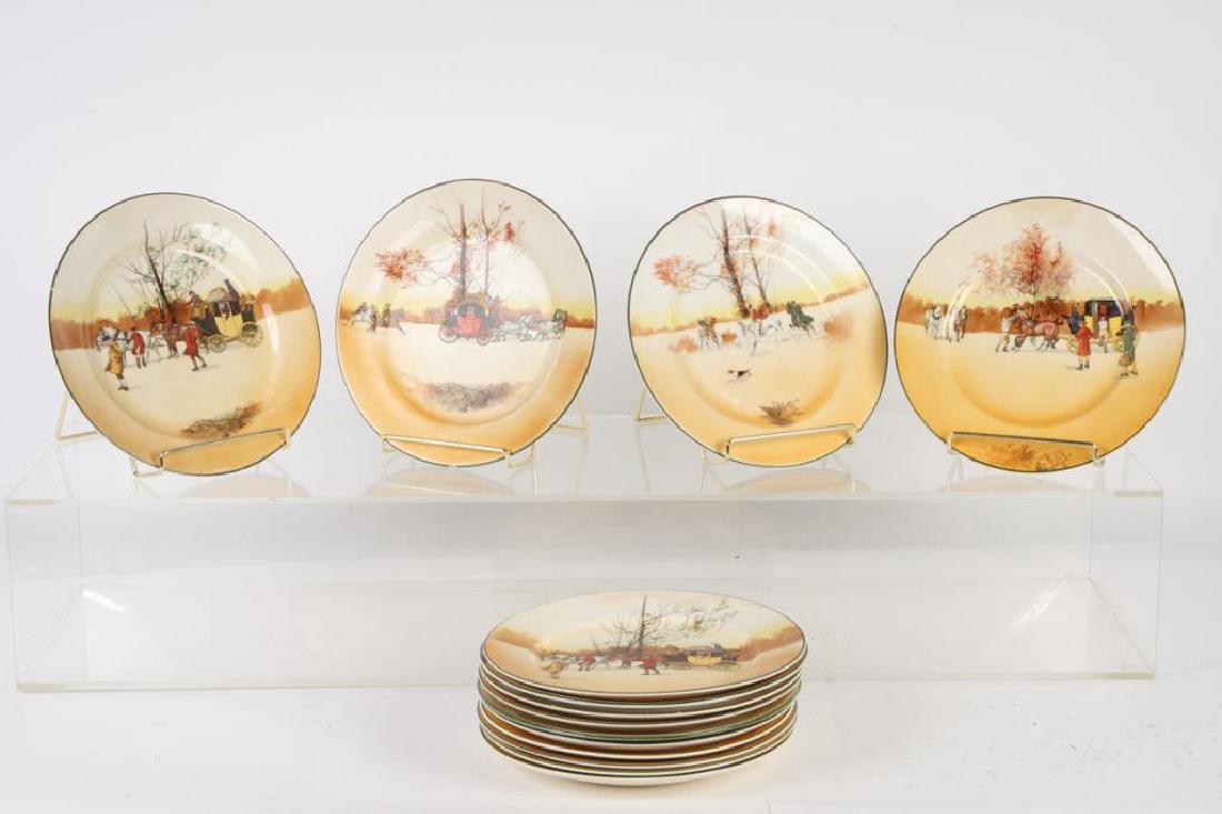 (14) ROYAL DOULTON PLATES WITH COACHING SCENES (1 of 5)