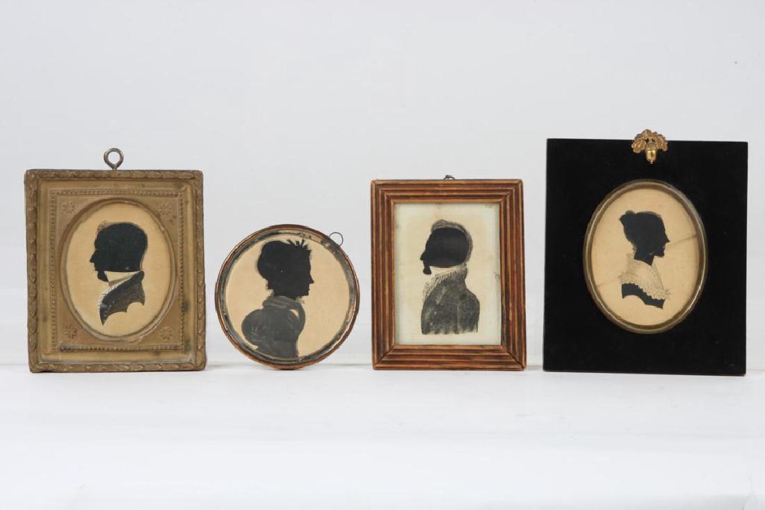 COLLECTION OF FOUR FOLK ART CUT PAPER SILHOUETTES (1 of 5)