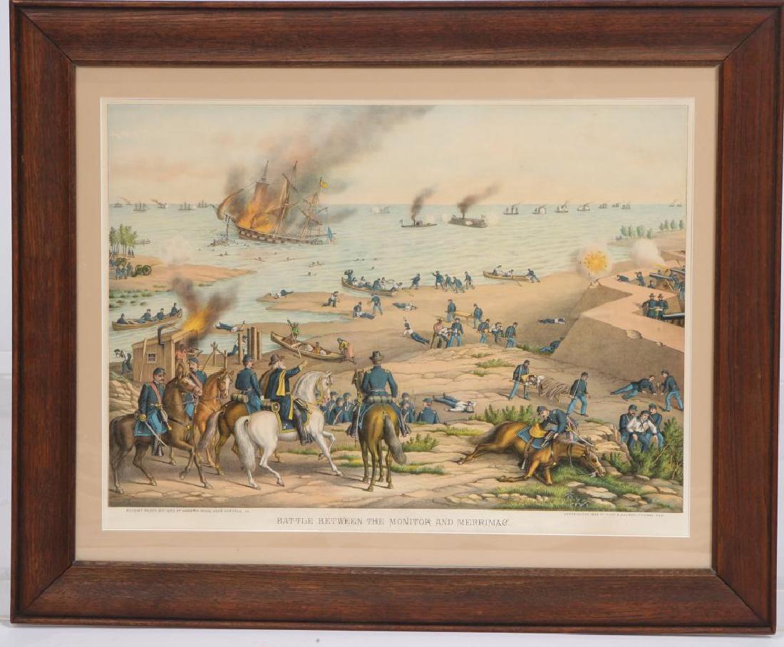 BATTLE BETWEEN THE MERRIMAC AND THE MONITOR (1 of 2)