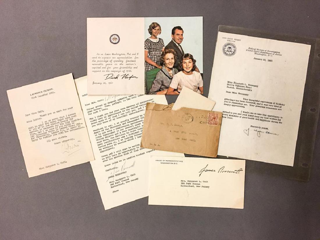 ROOSEVELT, OLIVIER, NIXON and HOOVER SIGNATURES (1 of 4)