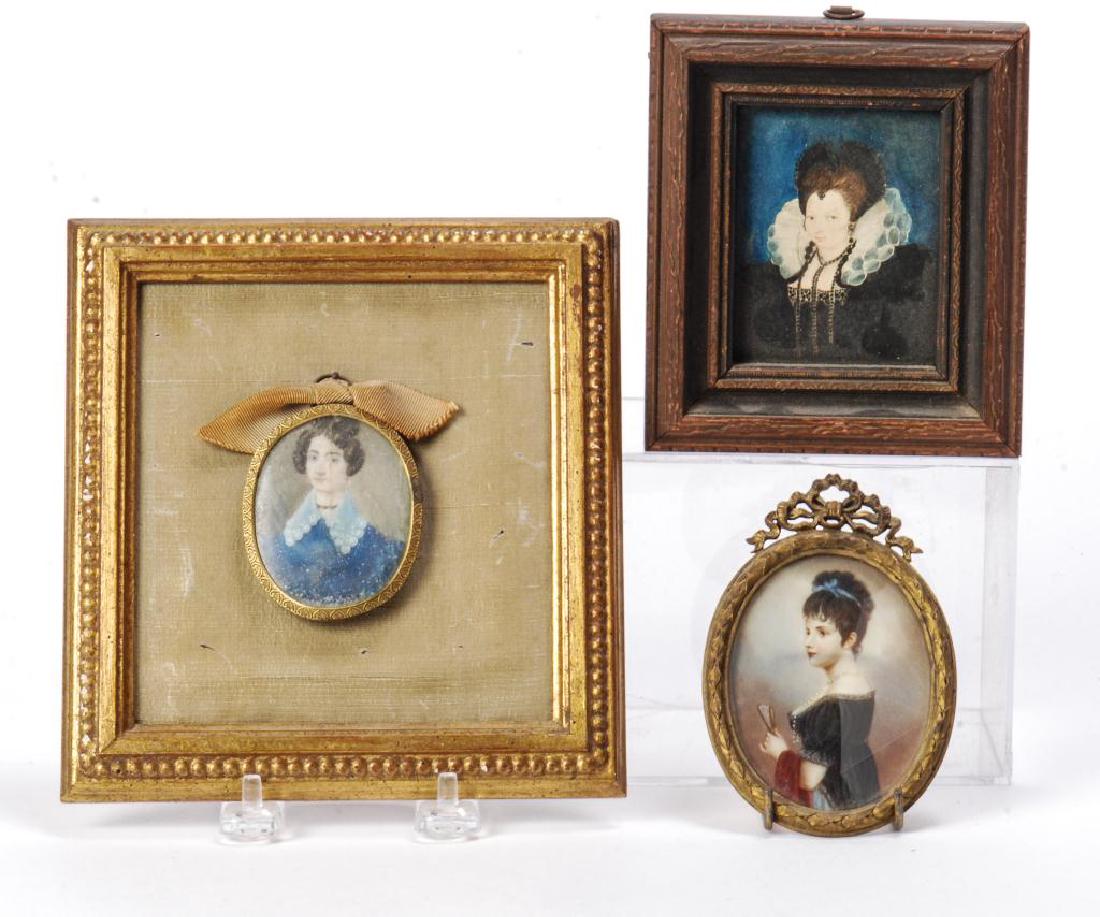 (3) PORTRAIT MINIATURES OF LADIES (1 of 7)