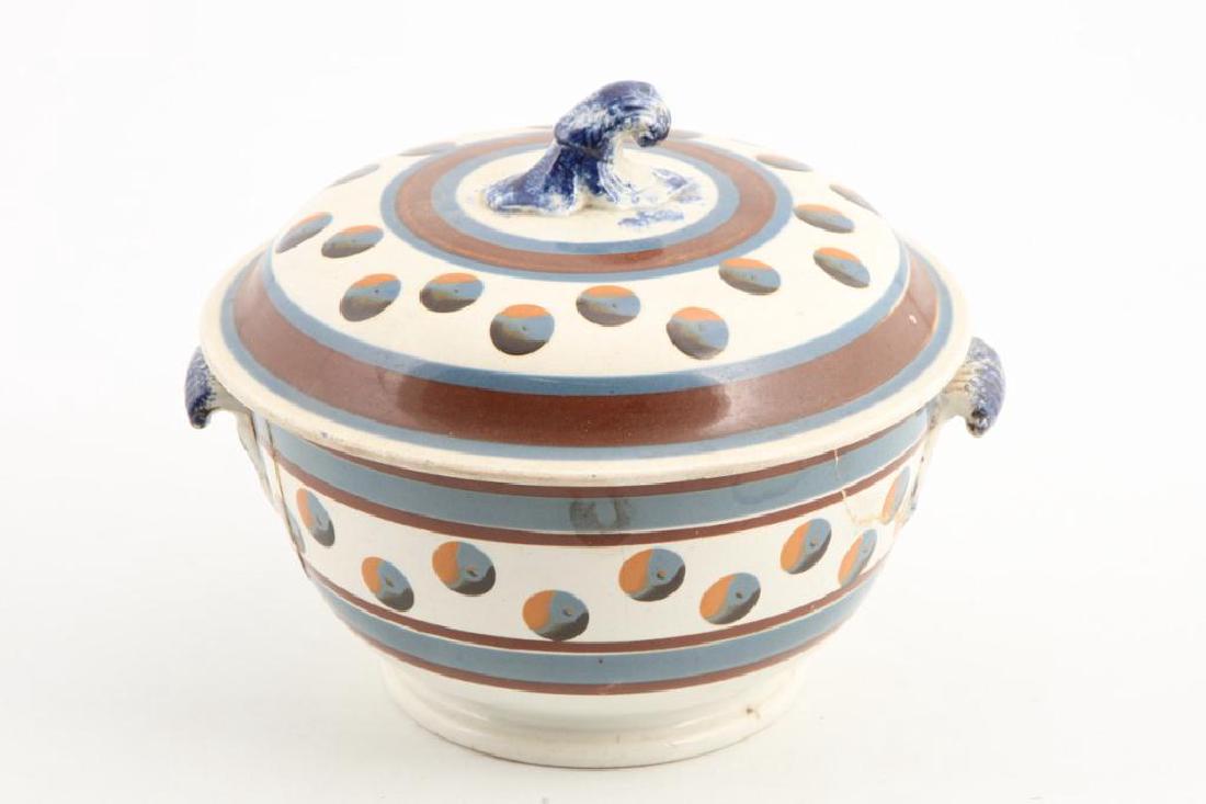 RARE MOCHA DECORATED CREAMWARE TUREEN (1 of 6)