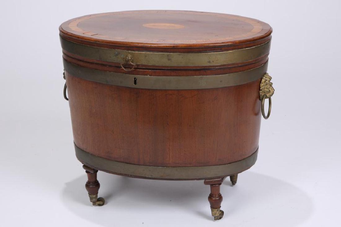GEORGIAN SATINWOOD INLAID MAHOGANY CELLARETTE (1 of 7)