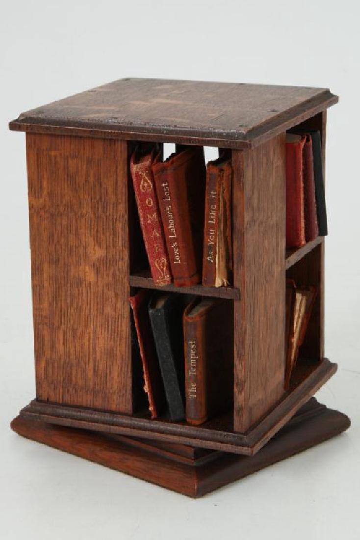 MINIATURE ROTATING BOOKCASE WITH BOOKS (1 of 3)