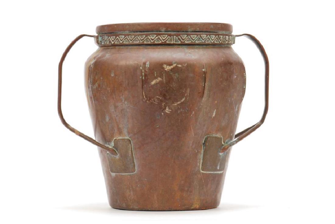 ARTS AND CRAFTS COPPER TWO HANDLED VASE (1 of 7)