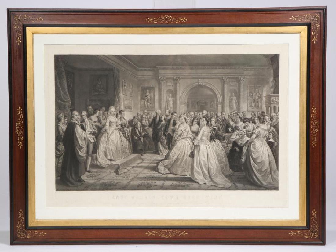 "LADY WASHINGTON'S RECEPTION" STIPPLED ENGRAVING (1 of 7)