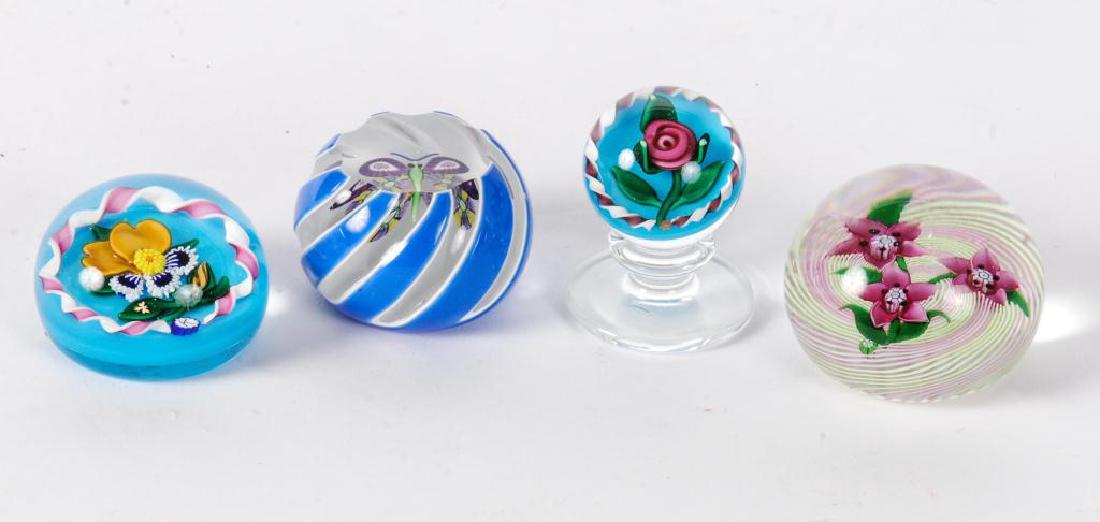 (4) SMALL SIGNED PAPERWEIGHTS (1 of 10)