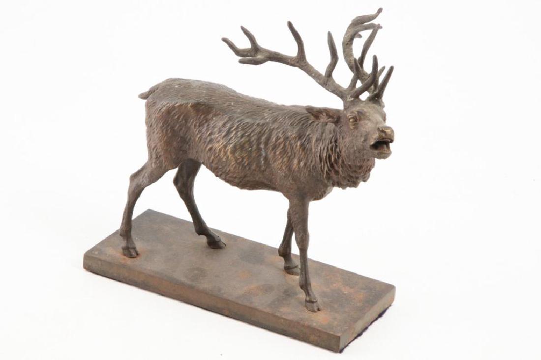BRONZE SCULPTURE  OF AN ELK (1 of 7)