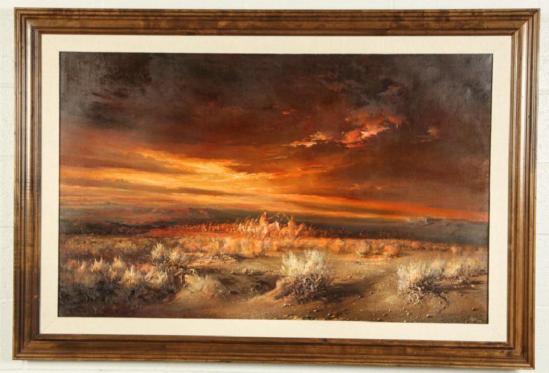 BUCK McCAIN (b. 1943) WESTERN PAINTING (1 of 7)