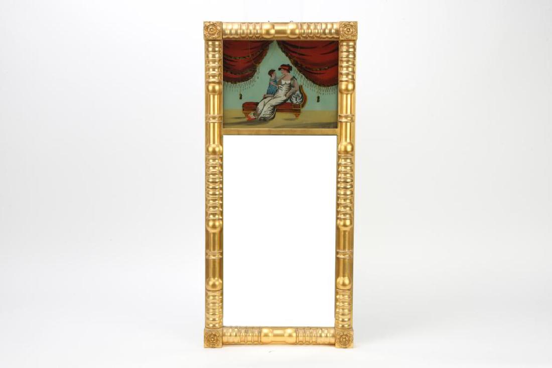 (19th c) GILT SPLIT COLUMN MIRROR (1 of 5)