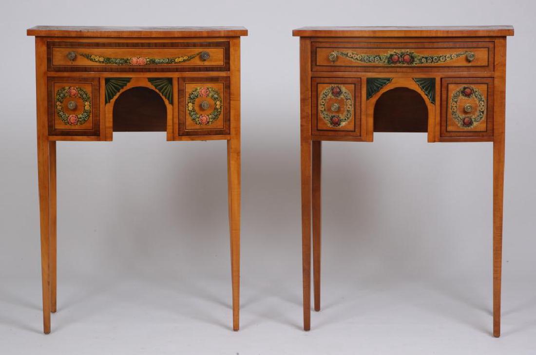 PAIR OF CUSTOM ADAM'S STYLE END TABLES (1 of 4)