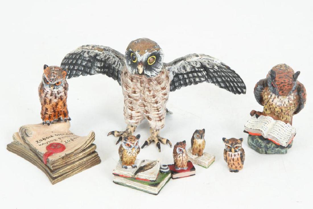 (7) AUSTRIAN COLD PAINTED BRONZE OWLS (1 of 3)