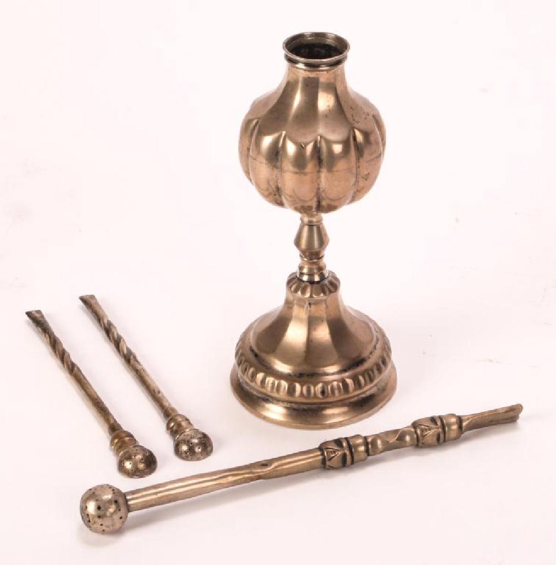 (3) SILVER BOMBILLA STRAW STRAINERS AND MATE CUP (1 of 6)