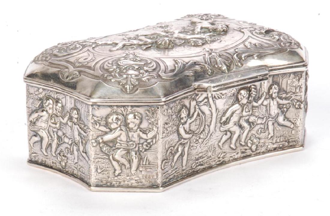 SILVER REPOUSSE CONTINENTAL DRESSER BOX (1 of 10)