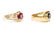(2) 14k GOLD MEN'S RINGS SET WITH SAPPHIRE & RUBY - 4