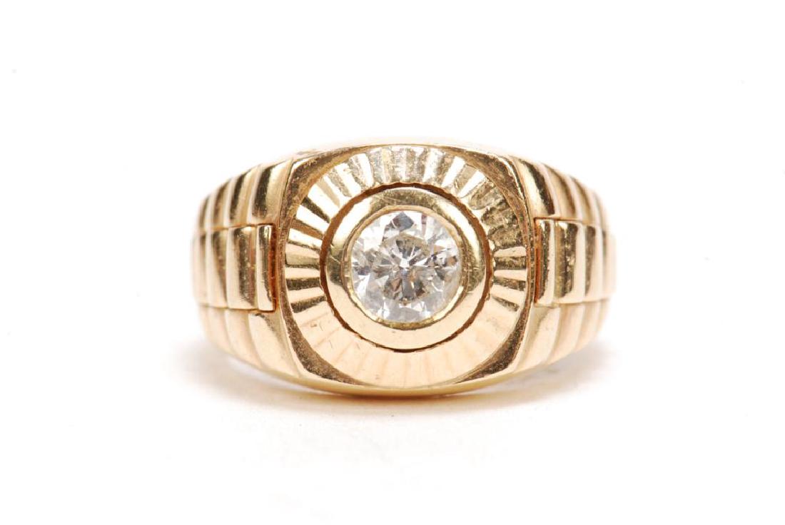 3/4 CARAT MEN'S DIAMOND 14k GOLD RING (1 of 6)