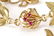 PAIR OF 14k GOLD PINK AND BLUE SAPPHIRE BRACELETS - 5