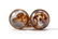 PAIR OF 14k GOLD CUFF LINKS WITH GOLDEN RETRIEVERS - 8