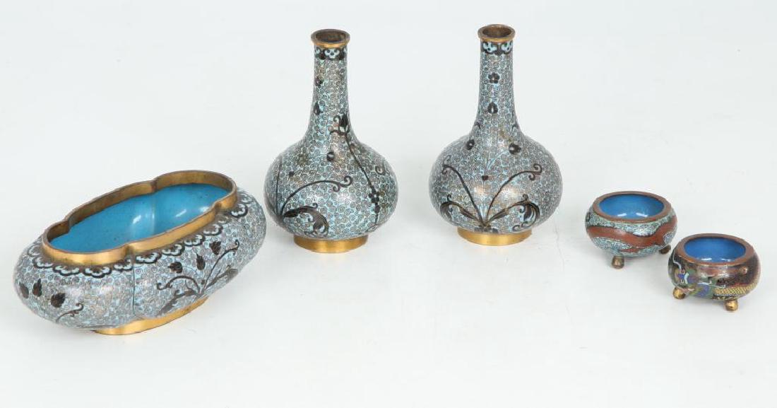 (5) MINIATURE CLOISONNE PIECES (1 of 5)