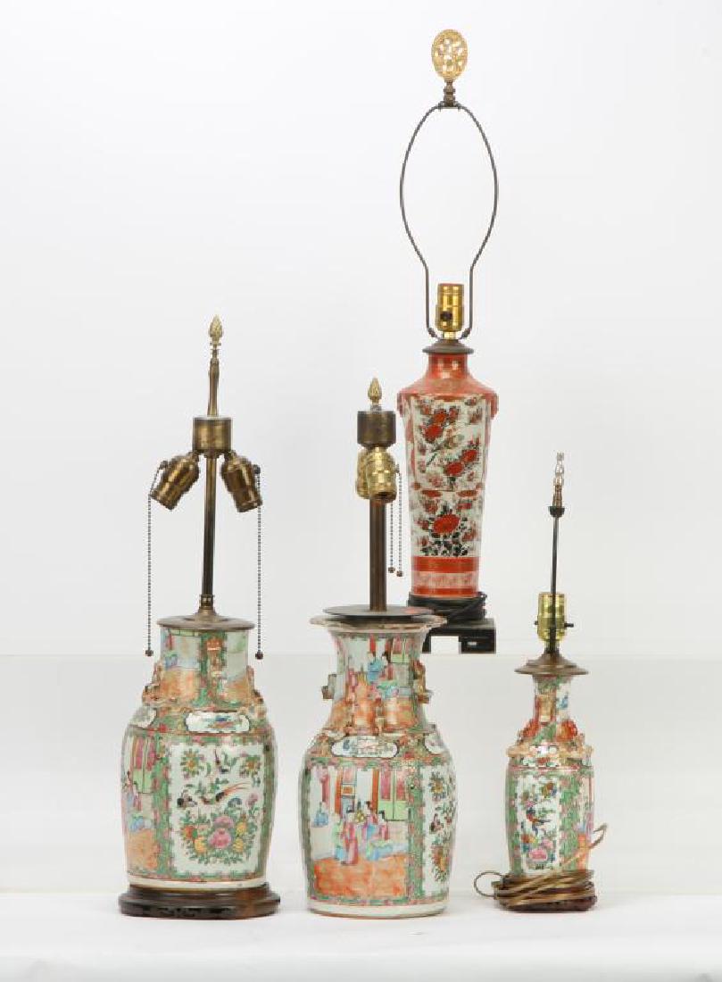 (4) ASIAN PORCELAIN TABLE LAMP BASES (1 of 11)
