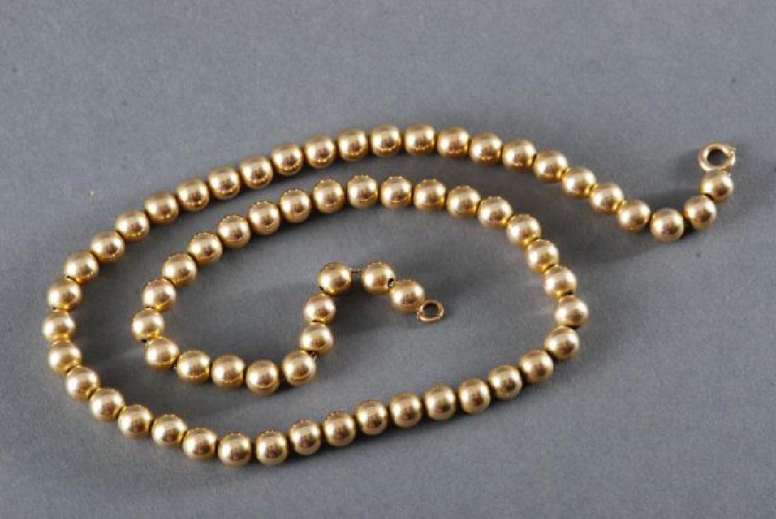 12K GOLDFILLED BEADED NECKLACE