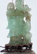 CHINESE CARVED GREEN QUARTZ TABLE LAMP - 7