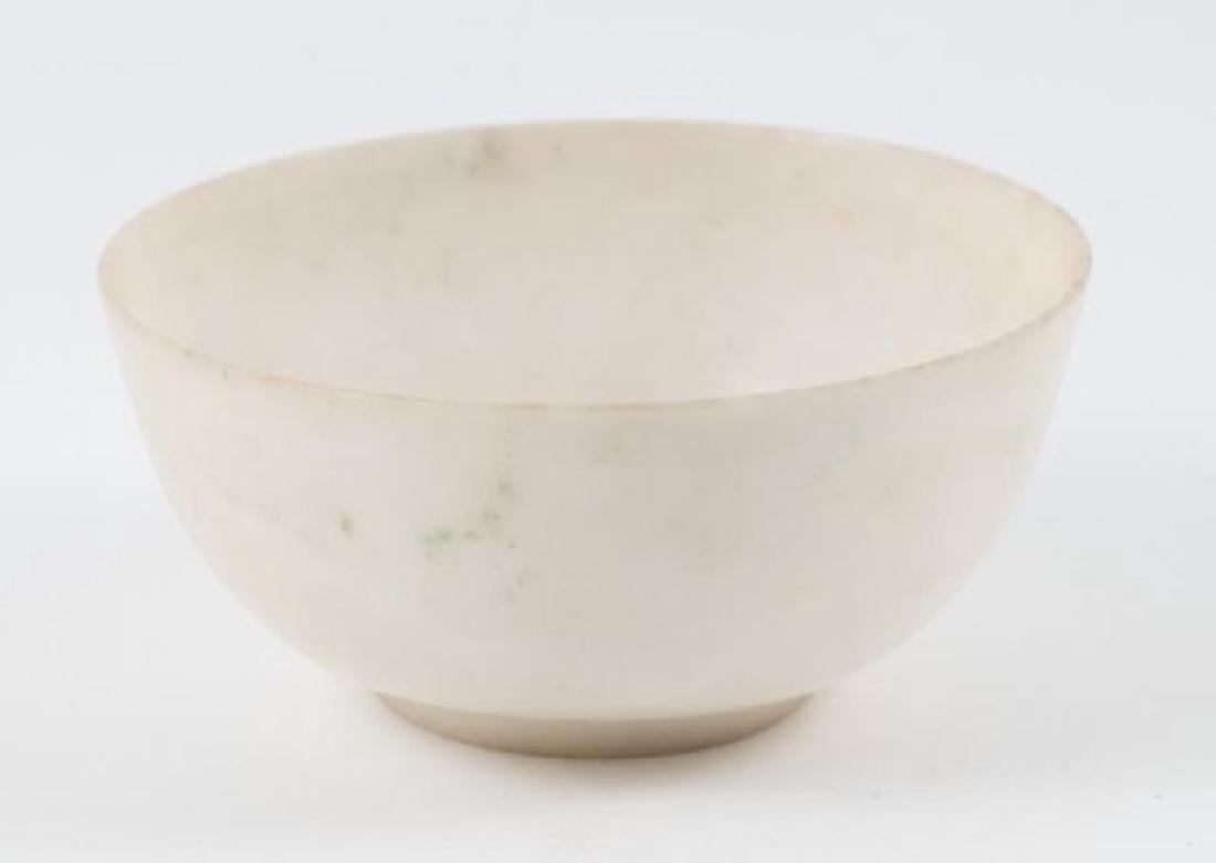 CHINESE WHITE JADE BOWL: 2 3/8 x 5 inches.