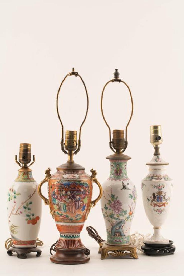 (4) CHINESE PORCELAIN TABLE LAMPS (1 of 8)