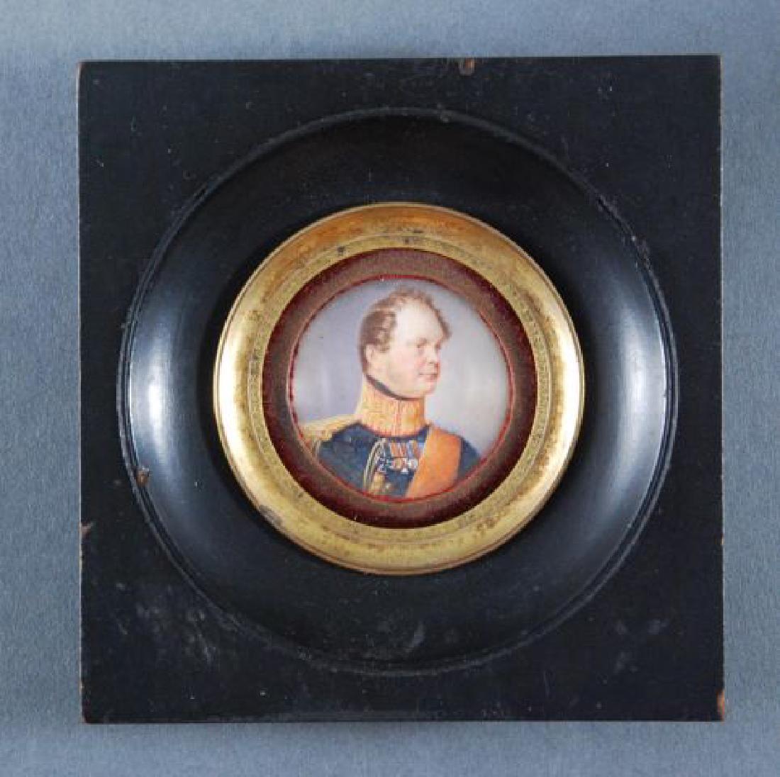 (19th c) PRUSSIAN GENERAL PORTRAIT MINIATURE (1 of 4)