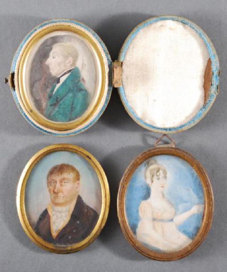 GROUP OF THREE AMERICAN PRIMITIVE PORTRAITS (1 of 6)