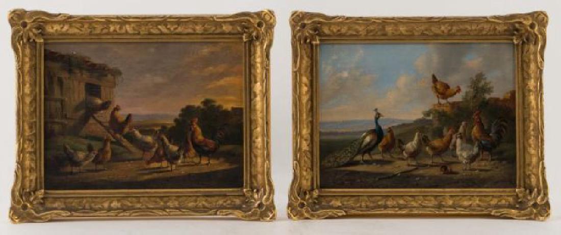 EUROPEAN SCHOOL (19th c) A PAIR (1 of 8)