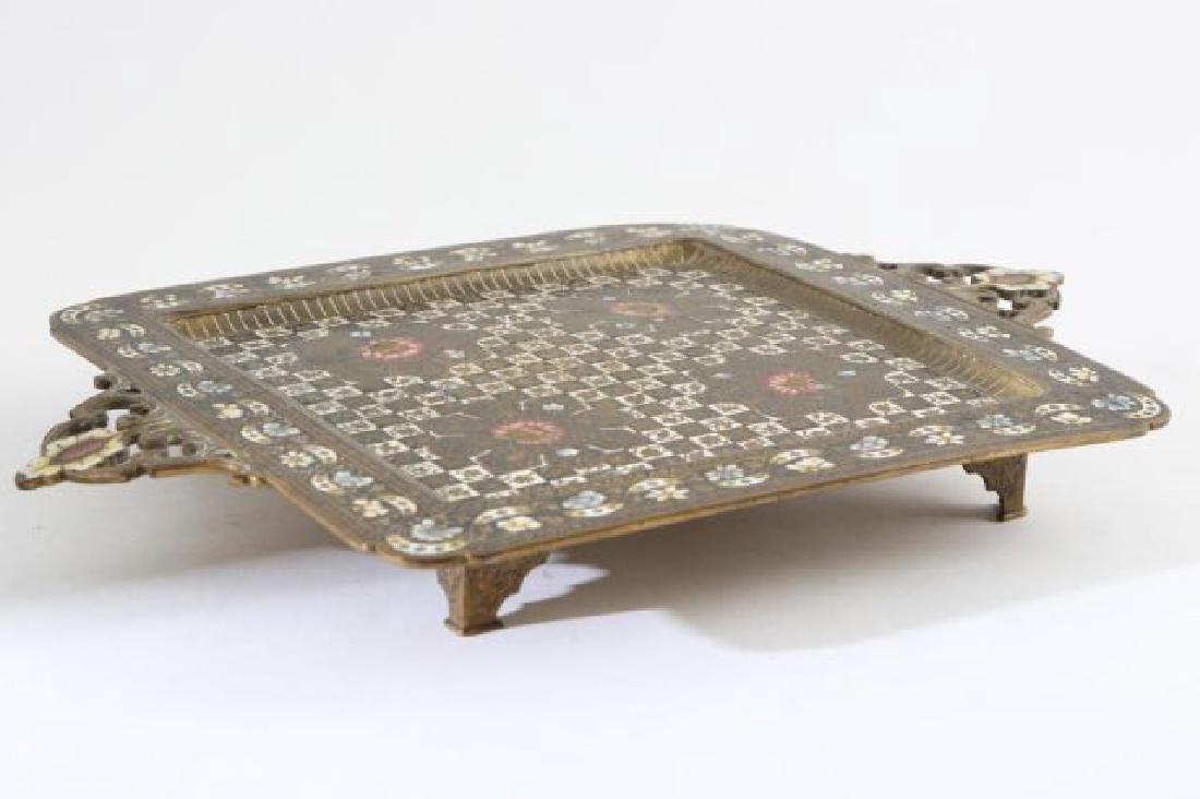 FRENCH ENAMEL FOOTED DRESSER TRAY (1 of 6)