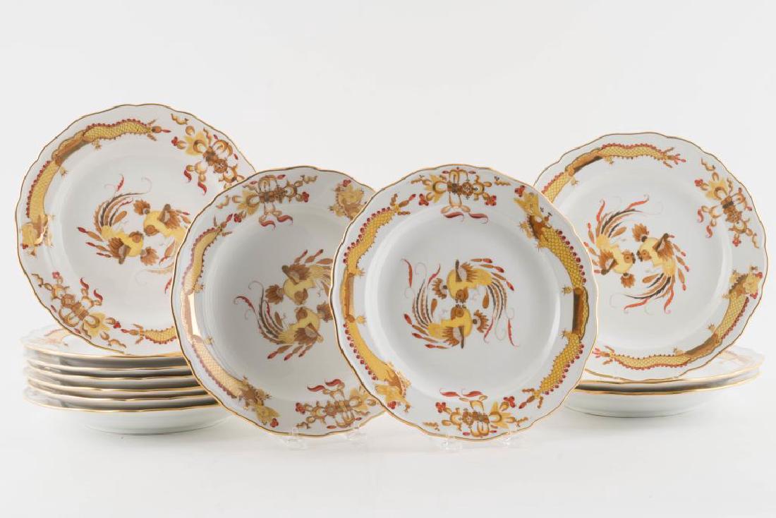 (12) MEISSEN HAND PAINTED PORCELAIN DINNER PLATES (1 of 7)