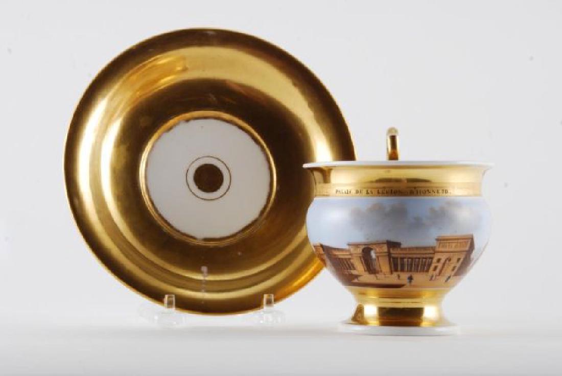 PARIS PORCELAIN LEGION OF HONOR CUP AND SAUCER SET (1 of 10)