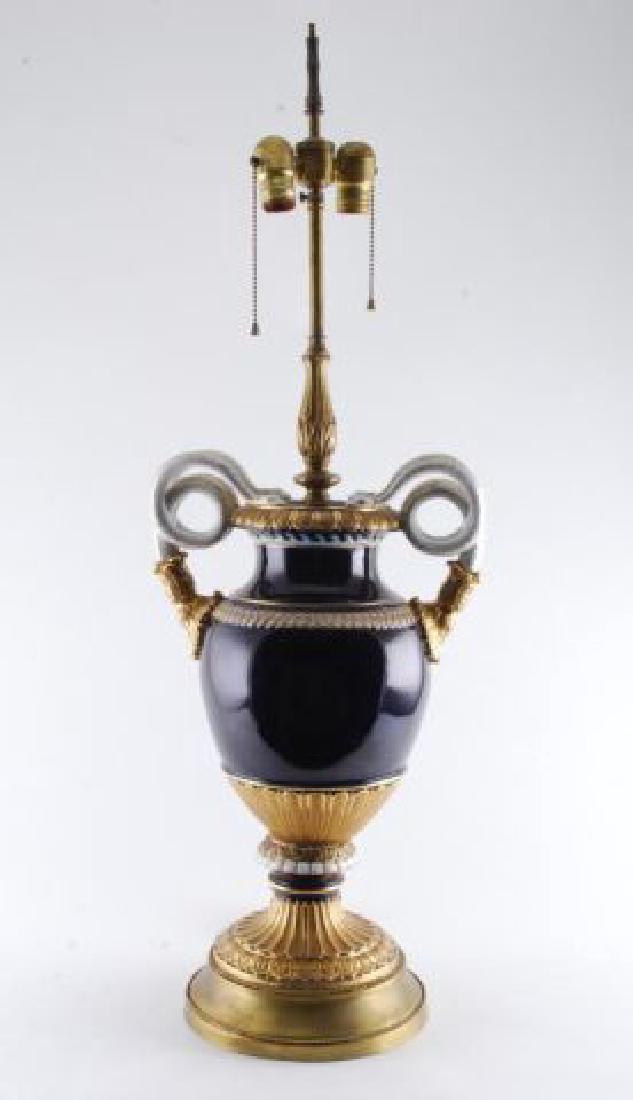 MEISSEN PORCELAIN URN FITTED for a TABLE LAMP (1 of 9)