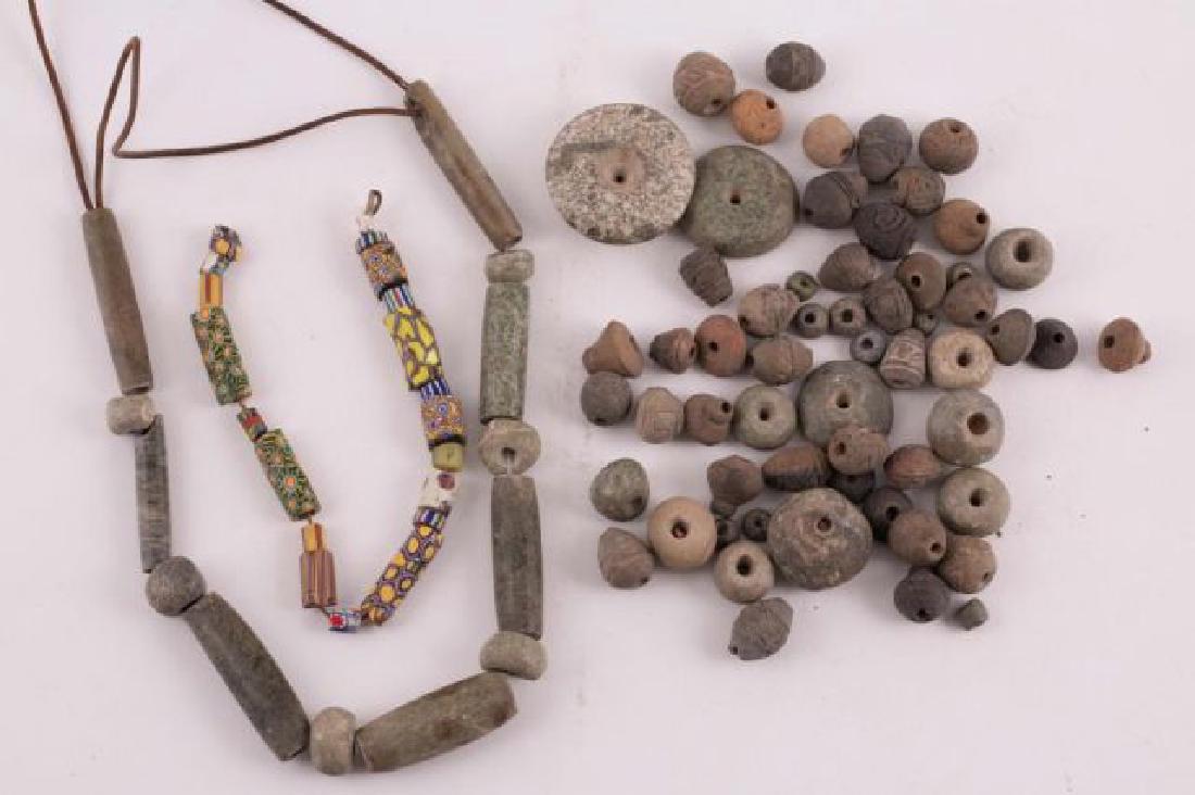 (19tHc) NATIVE AMERICAN TRADE BEADS & MAYAN WHORLS (1 of 6)