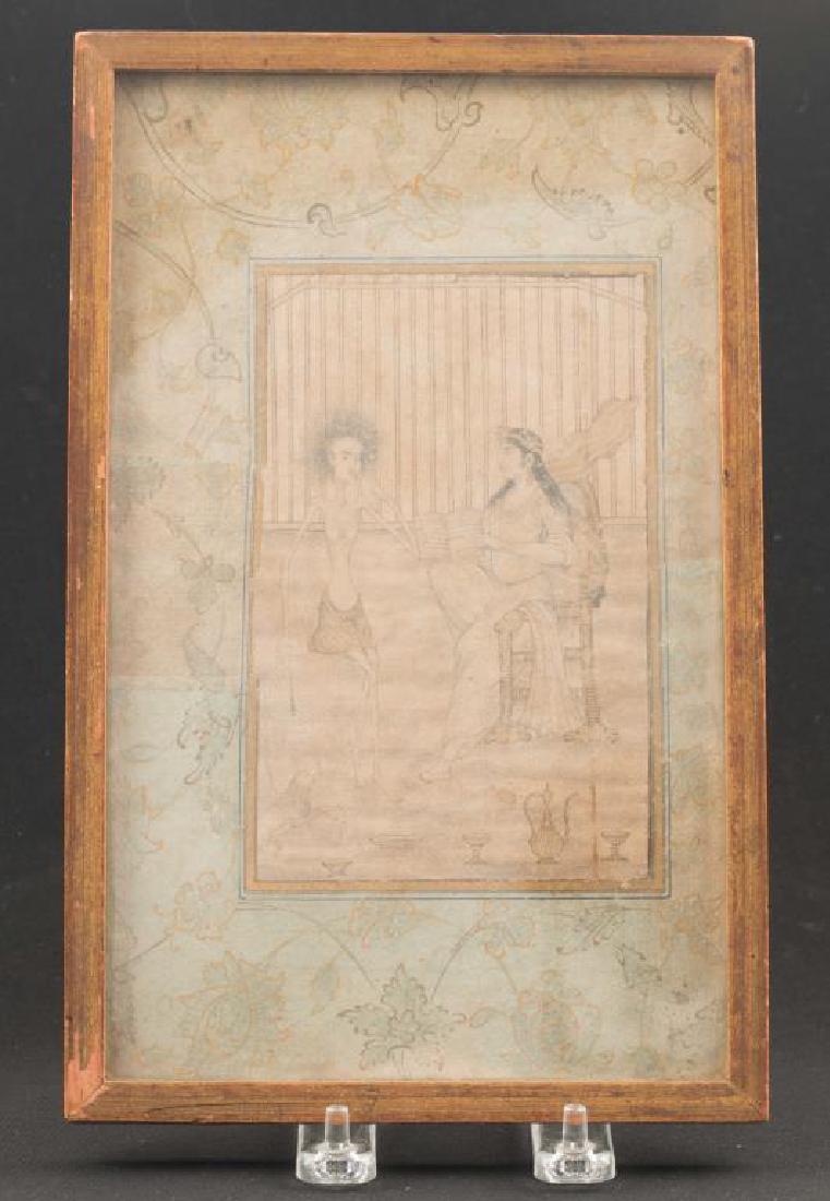 PERSIAN / INDIAN DRAWING OF A MALNOURISHED MAN (1 of 4)